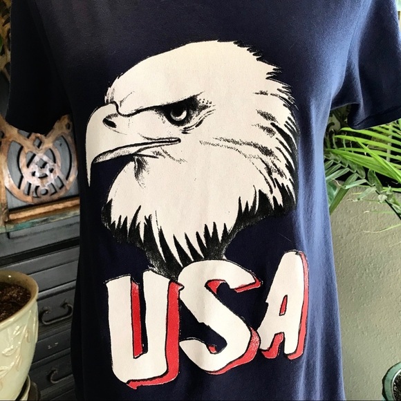 Wildfox graphic navy t-shirt U.S.A. - Picture 2 of 7